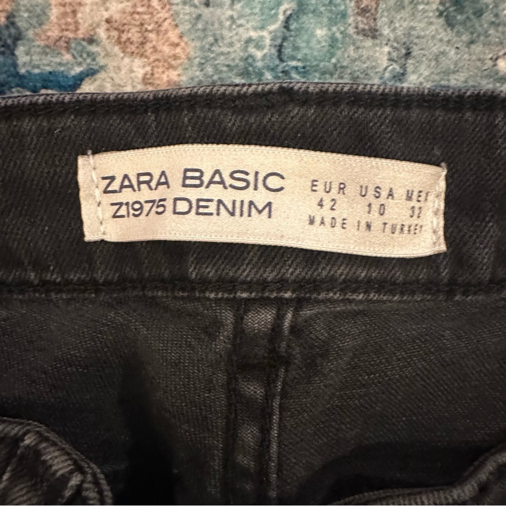 Zara Basic Charcoal Denim Jeans